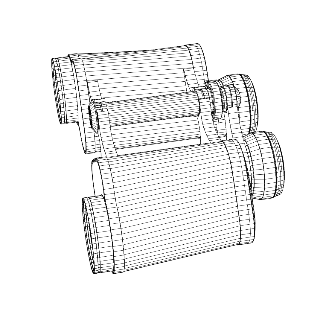 Wireframe render of the binoculars